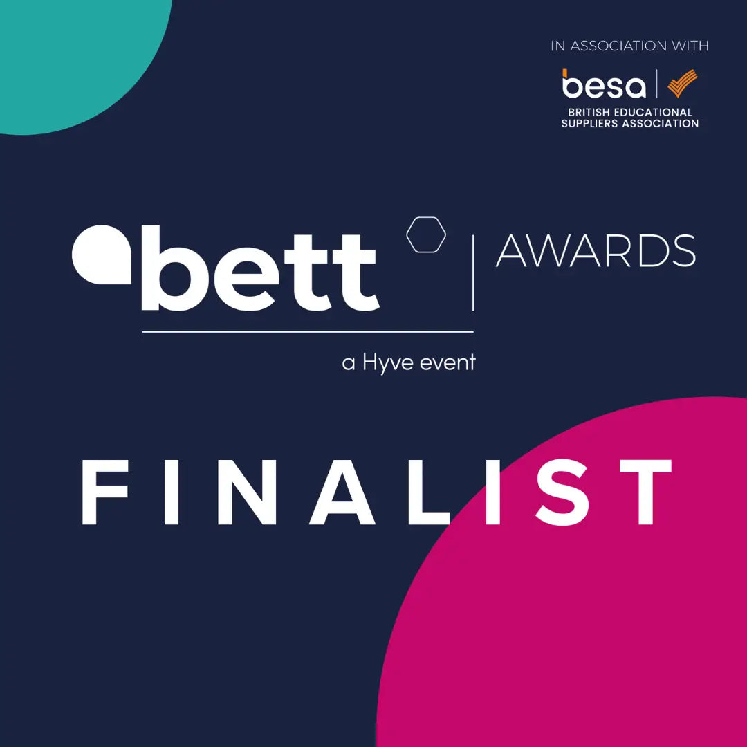 Bett Awards finalist announcement with Hyve event branding on a dark blue background